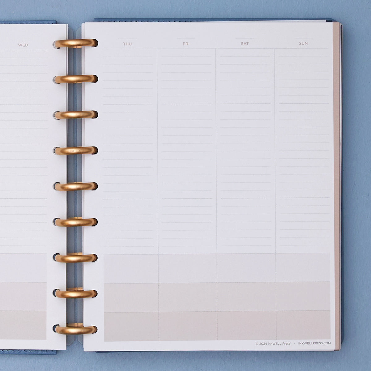 7x9 classic vertical planning non-dated insert with lined writing space