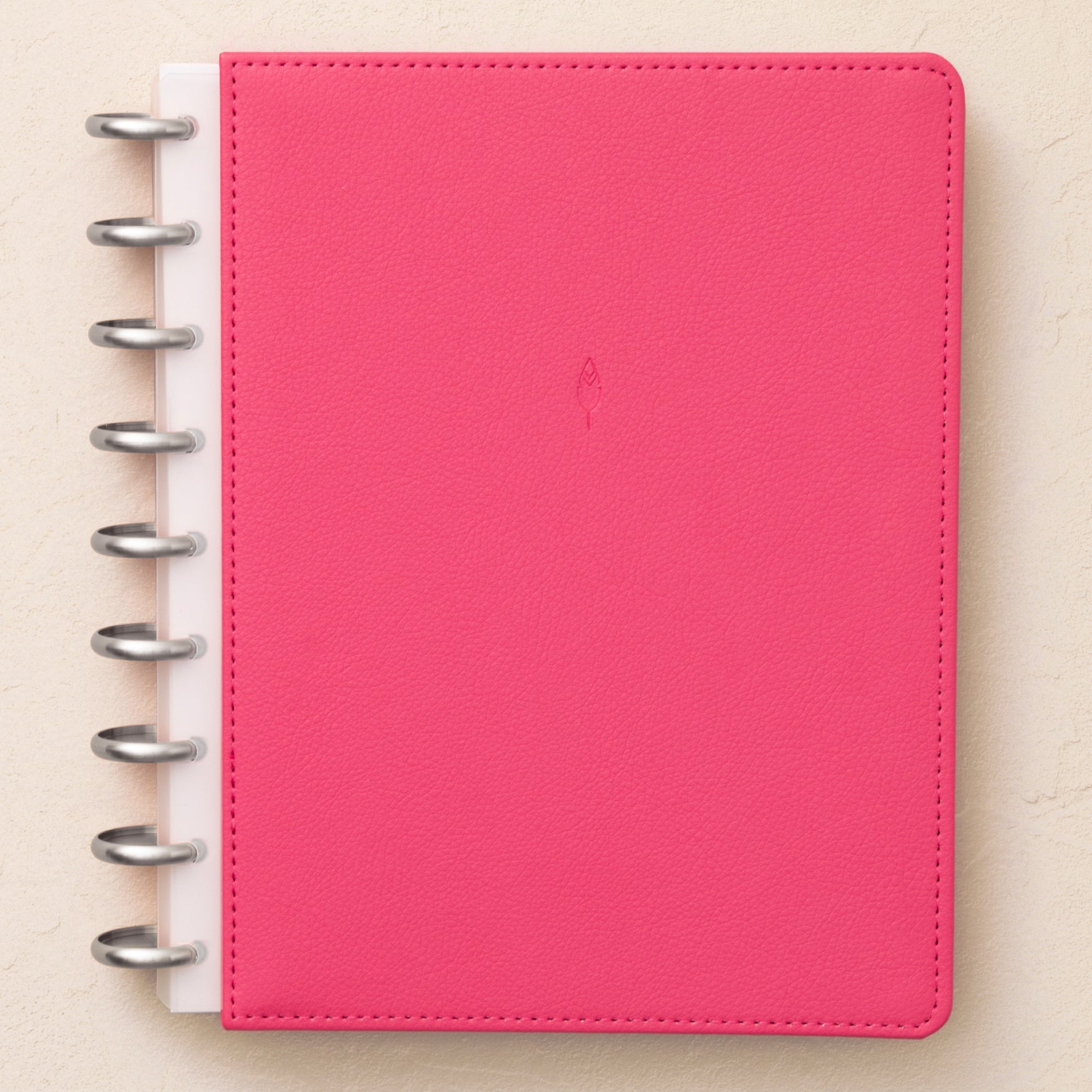 Pink front cover on this 7x9 planner for inkwellpress