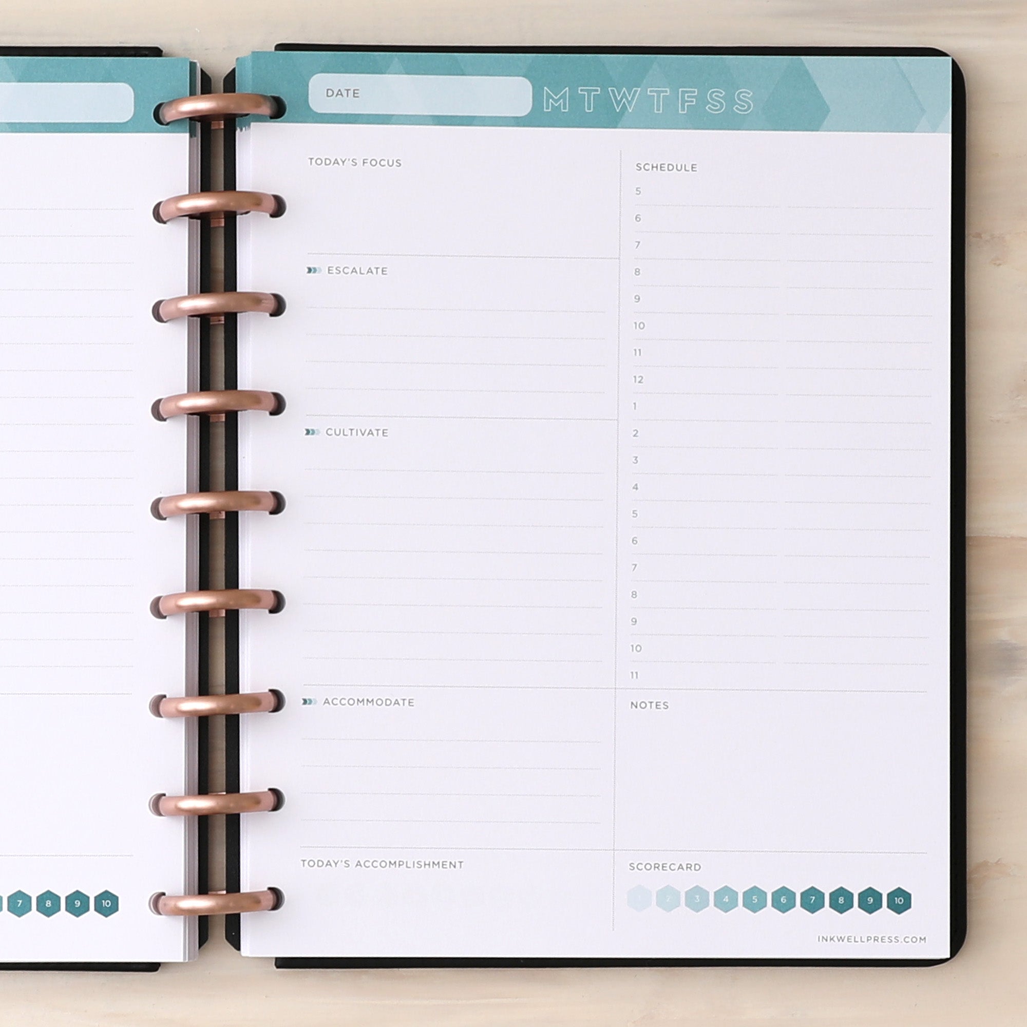 Daily Planner Insert Undated InkWELL Press