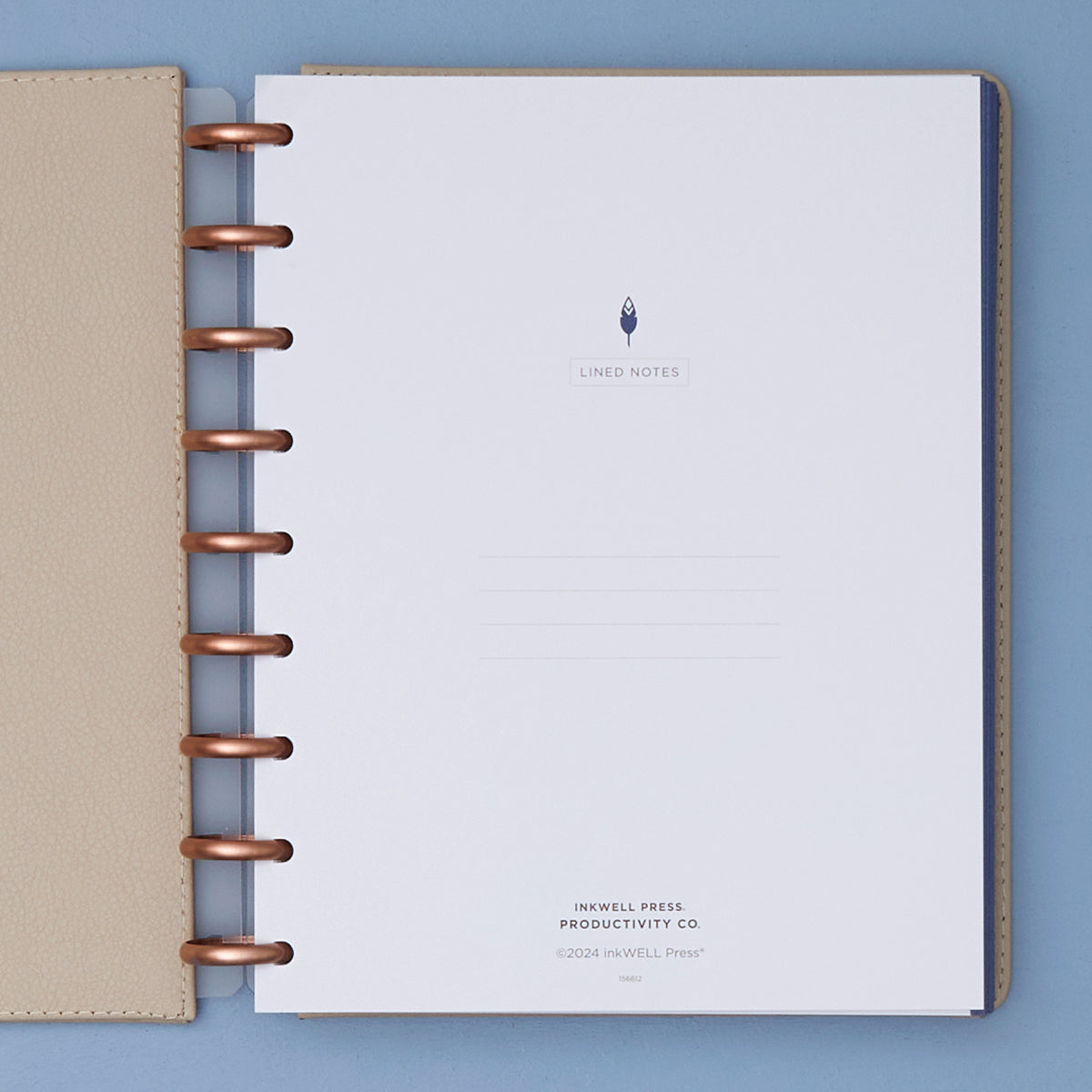 lined writing space for this notebook insert