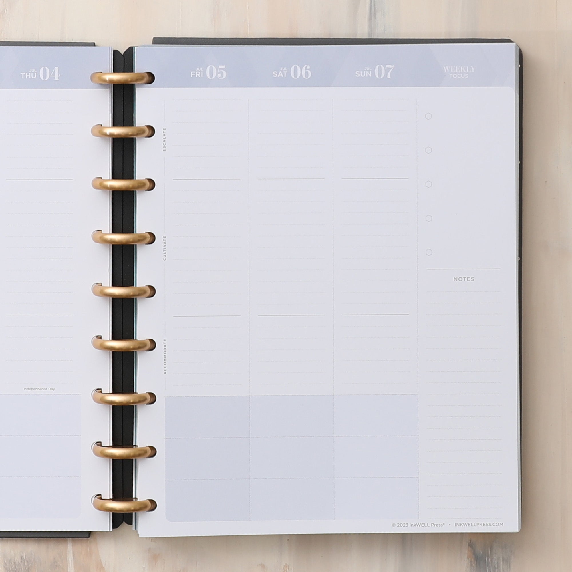 2024-2025 weekly monthly classic planner featuring a vertical planning layout ample lined writing space for to do&