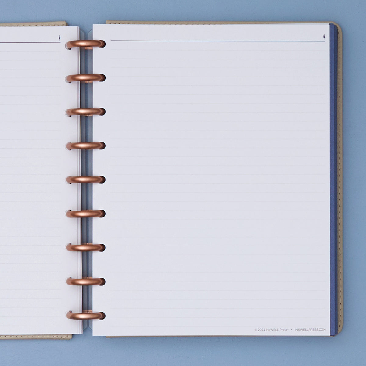 lined writing space for this notebook insert
