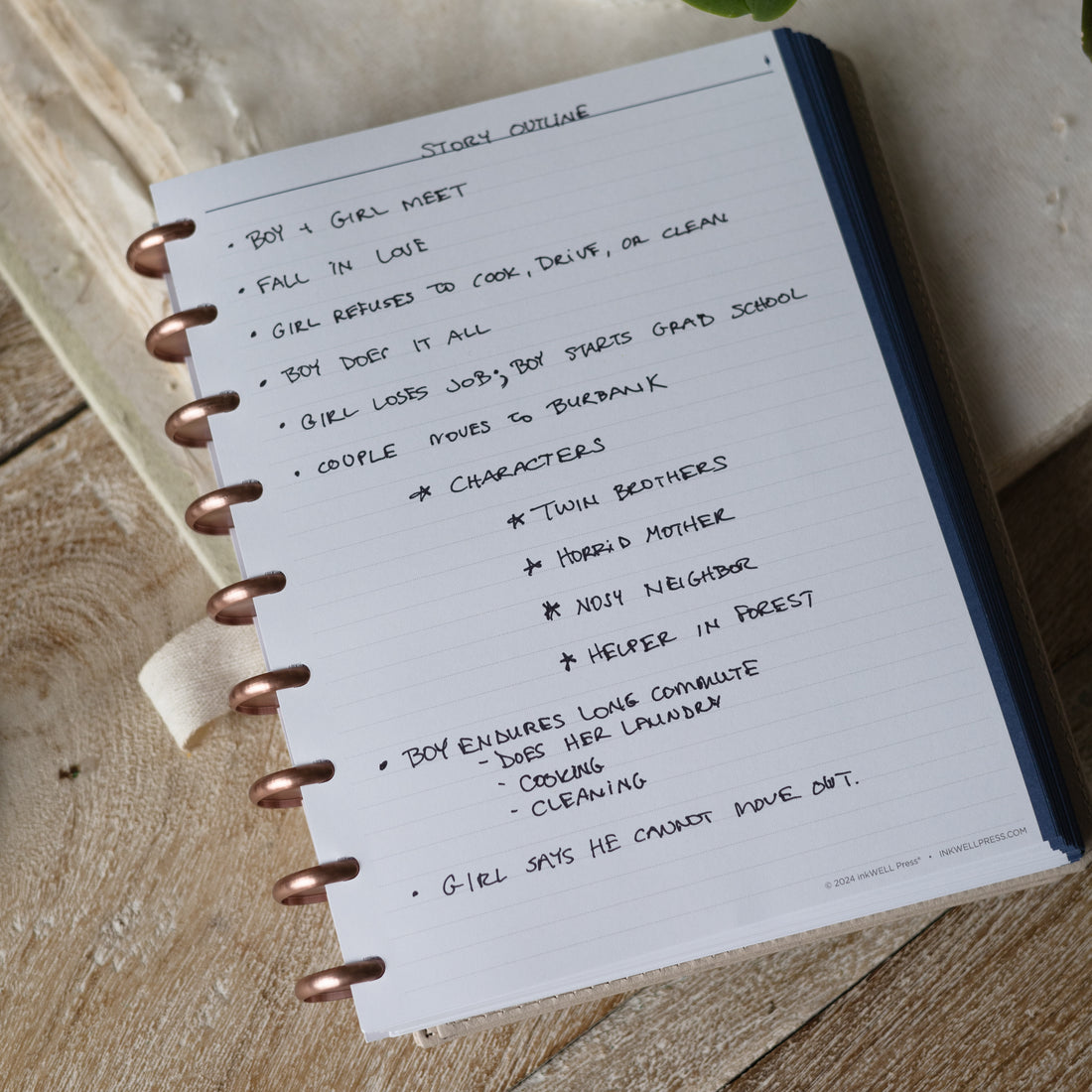 lined writing space for this notebook insert