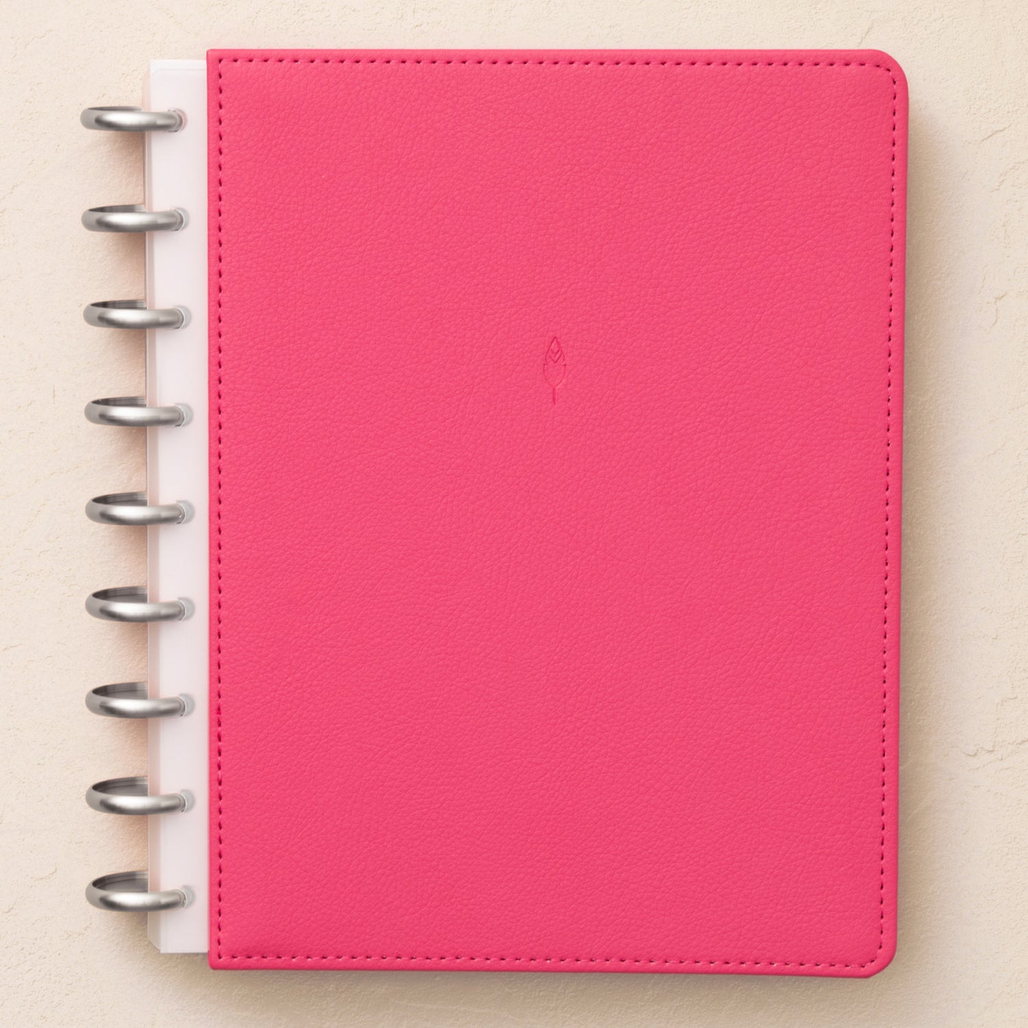Pink front cover on this 7x9 planner for inkwellpress