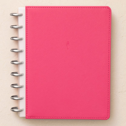 Pink front cover on this 7x9 planner for inkwellpress