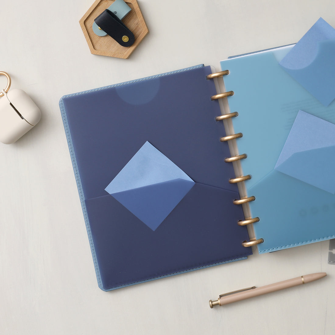 3-pack triple pocket durable and snap in storage solution to your planner