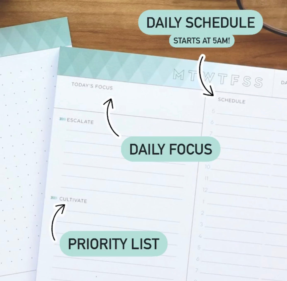 Daily Notes Target 2021 DAILY FOCUS AND GRATITUDE NOTEPAD – inkWELL Press