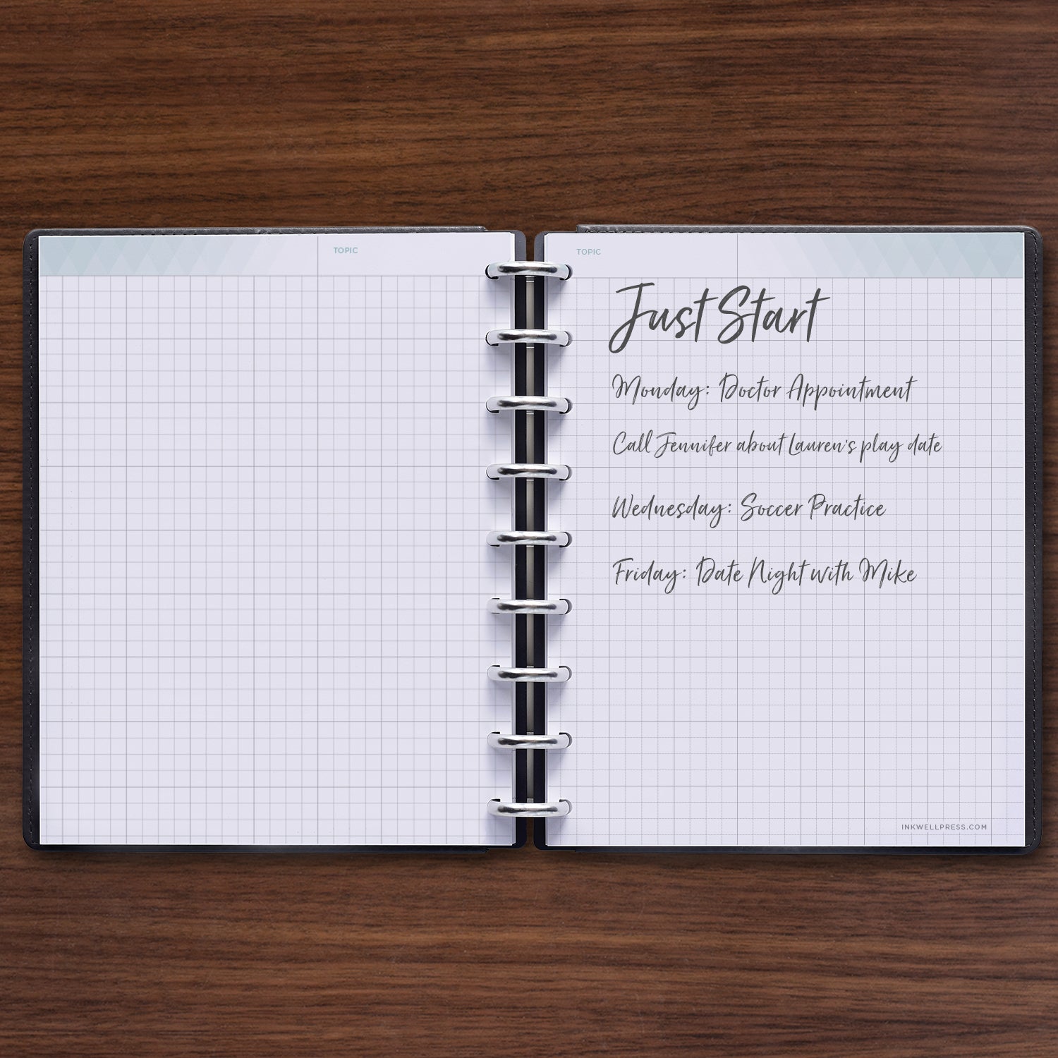 inkWELL Press Gridded Notes for Journaling and Scheduling 