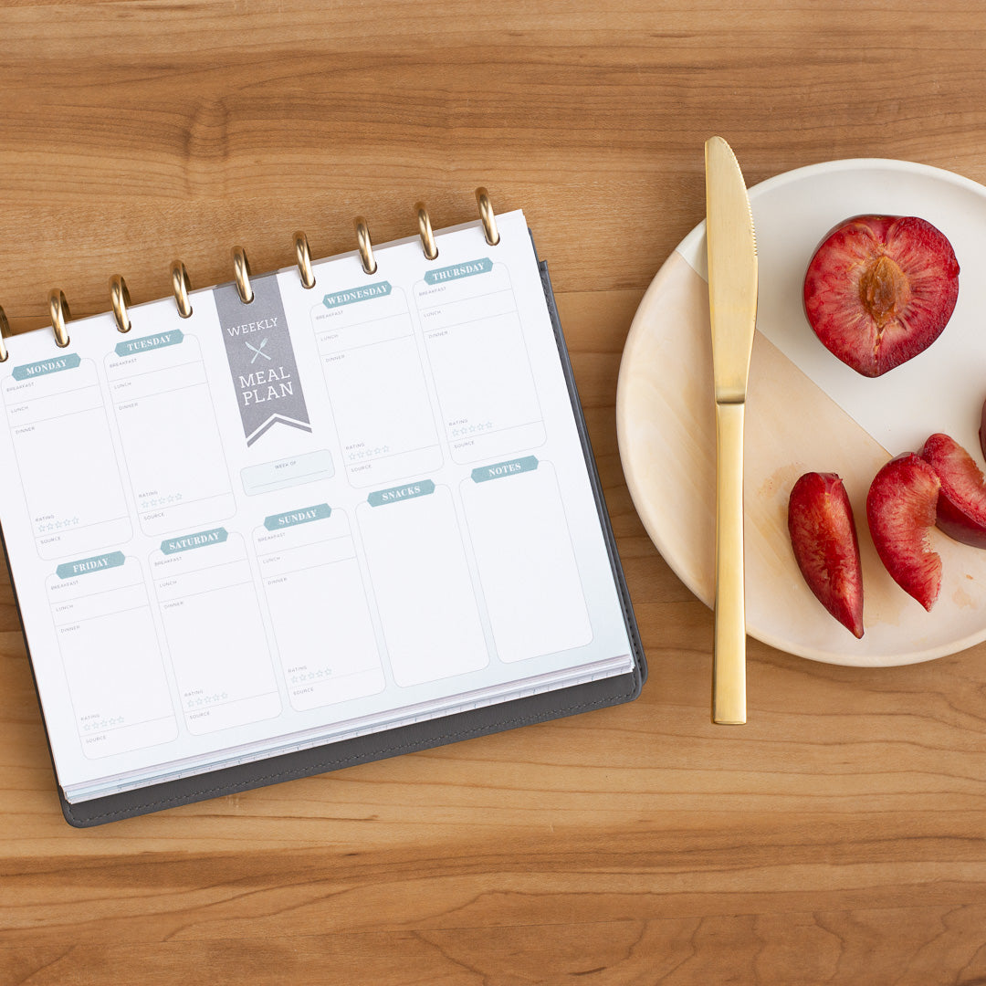 Weekly meal planner inserts for inkWELL Press 360 disc planner