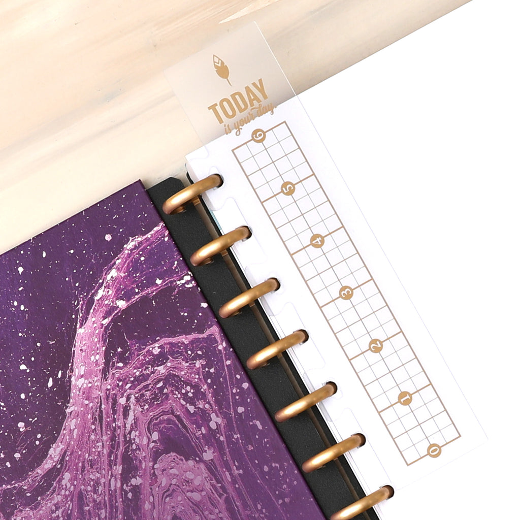 Flexible snap-on bookmark or page marker for your inkwell press planner with quote "Today is your Day"